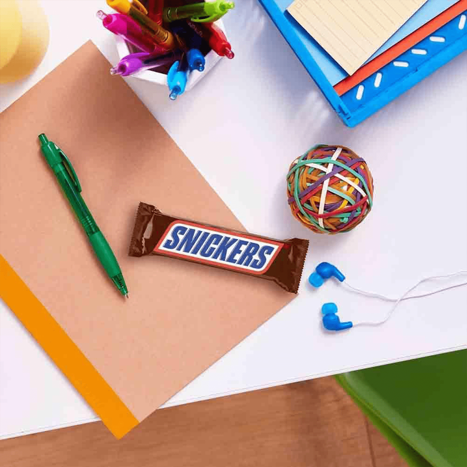 Snickers Barrita de Chocolate con Leche, Crema de Cacahuete, Caramelo y Cacahuetes, 20 Barritas de 50g