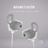 Mars Gaming MIHX, In-Ear con Dual Driver 10mm + HAPTIC Sense, Sonido Envolvente con Graves Potenciados, Micrófono Extraíble y Fijo, Control de Volumen y Mute, Compatibilidad Total, Blanco