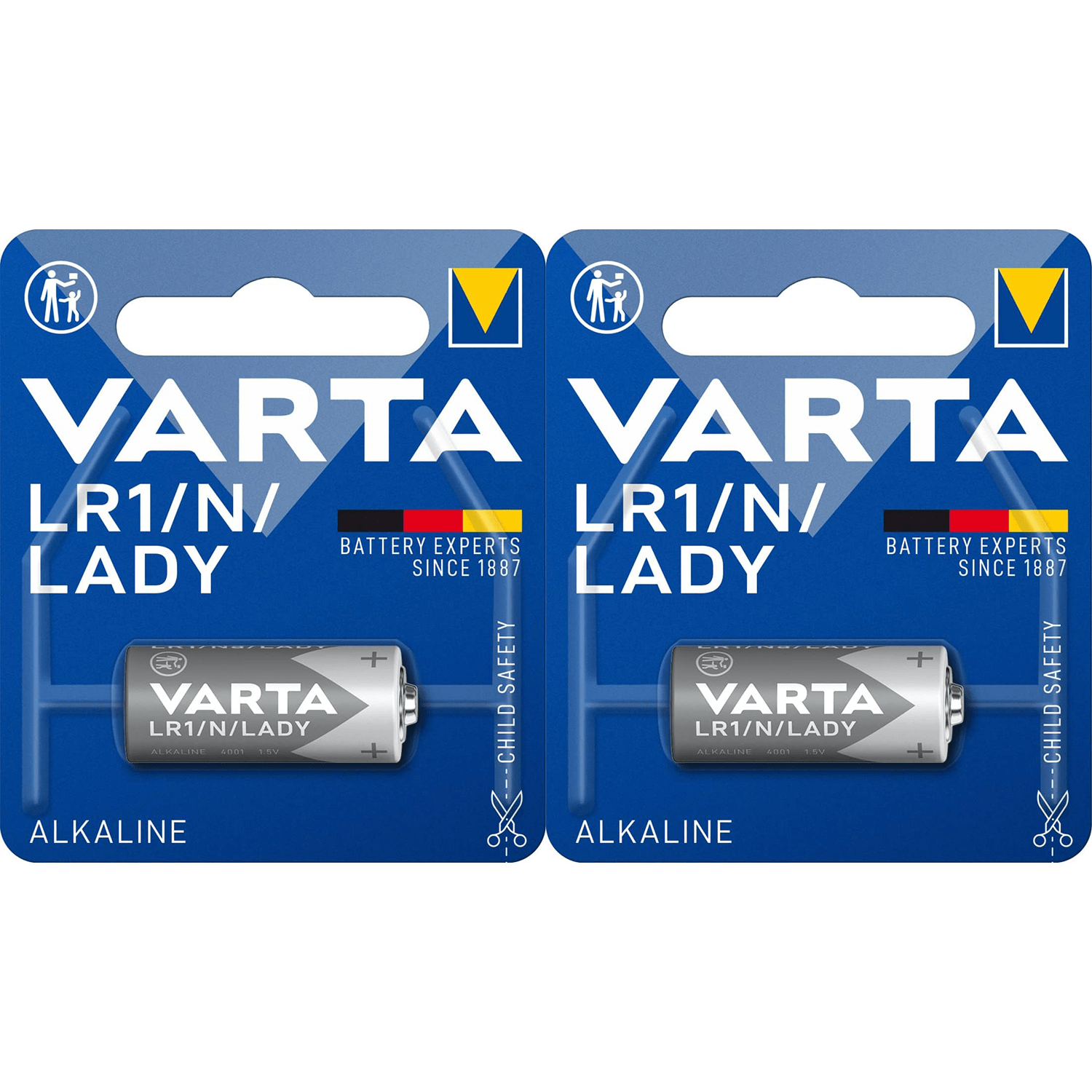 Pilas LR1/N/Lady Alcalinas de Alto Rendimiento, Larga Duración, Para Uso Diario, Ideal para Mandos a Distancia, Pequeñas Linternas, Timbres Inalámbricos, Juguetes, Equipos de Medición, Relojes y Temporizadores
