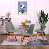 1/2/4/6 Unidad Sillas para Comedor, Sillas para Cocina con Asiento Blando, Tapizado y Patas Resistentes de Madera de Haya, Sillas Nórdicas