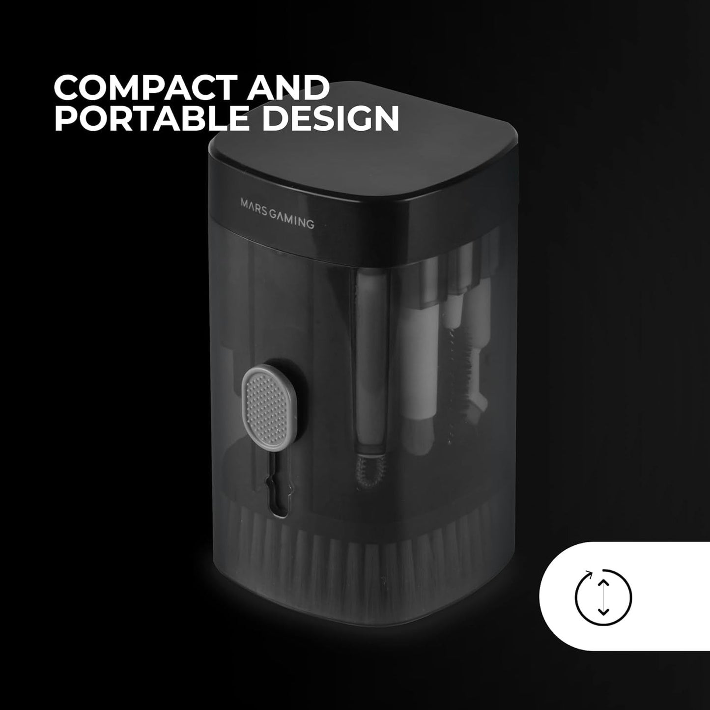 Mars Gaming MA-Kit, Kit de Limpieza Multifunción 21en1, Diseño Compacto y Portátil, Cepillos Suaves y Paño Sin Pelusa, Kit Limpieza Profesional Dispositivos Electrónicos, Extractor de Teclas, Estuche