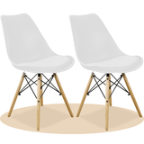 Sillas para Comedor, Sillas para Cocina con Asiento Blando, Tapizado y Patas Resistentes de Madera de Haya, Sillas Nórdicas Minimalistas, 49.5 x 44 x 79.5 cm