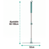 Escoba Multifunción, Cabezal Giratotio 180°, Mango Ajustable de 60 a 100cm, Perfecta para Eliminar Líquidos y Manchas, Fácil Uso en Espacios de Difícil Acceso, Eficaz para Limpiar Cristales, Flexibilidad Ideal para Suelos y Superficies Lisas