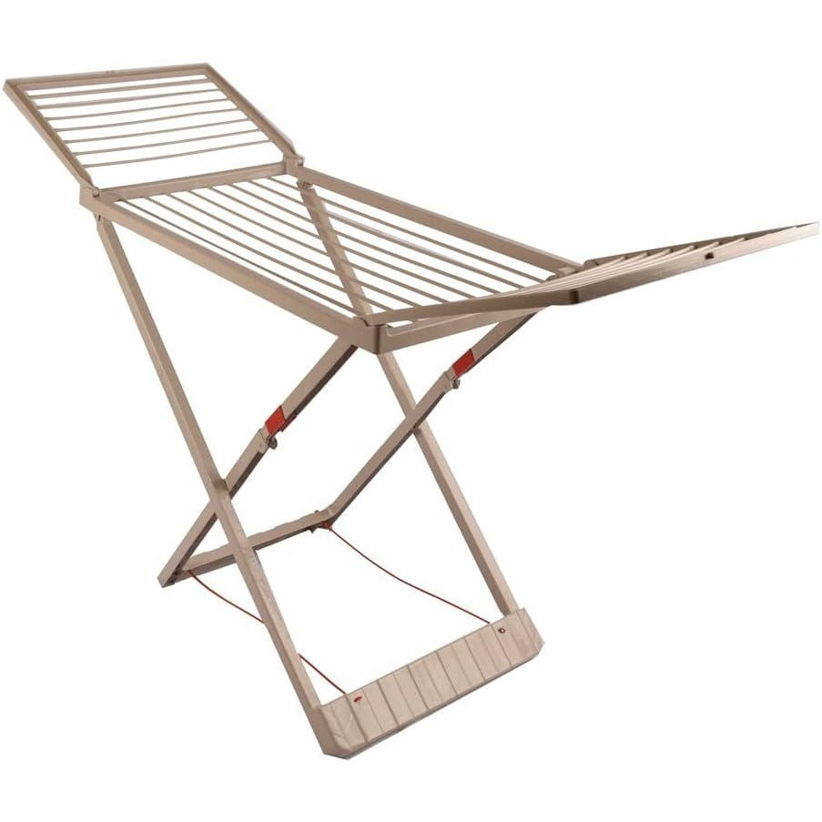 Tendedero Plegable con Alas, 20 Metros de Superficie de Tendido, Hecho de Resina Resistente al Sol y a la Intemperie, 180 x 108 x 55 cm