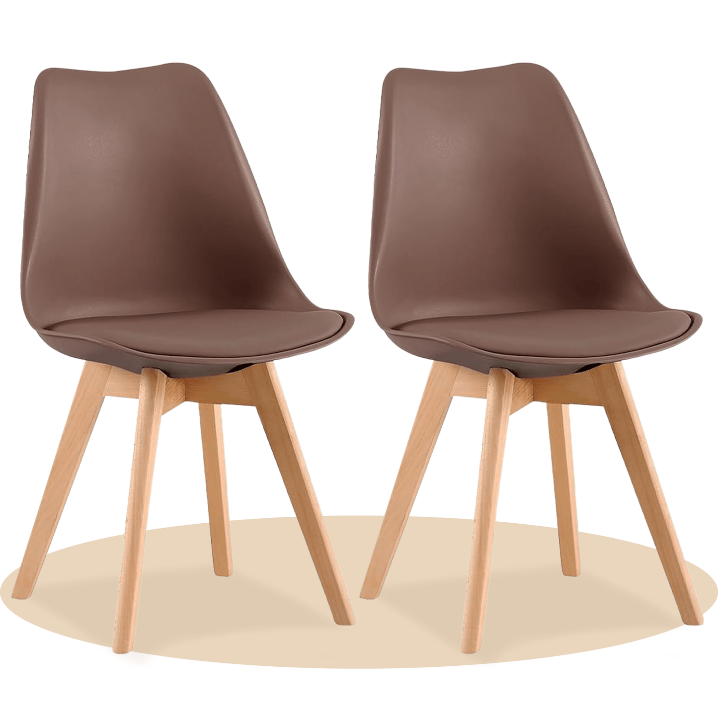 1/2/4/6 Unidad Sillas para Comedor, Sillas para Cocina con Asiento Blando, Tapizado y Patas Resistentes de Madera de Haya, Sillas Nórdicas