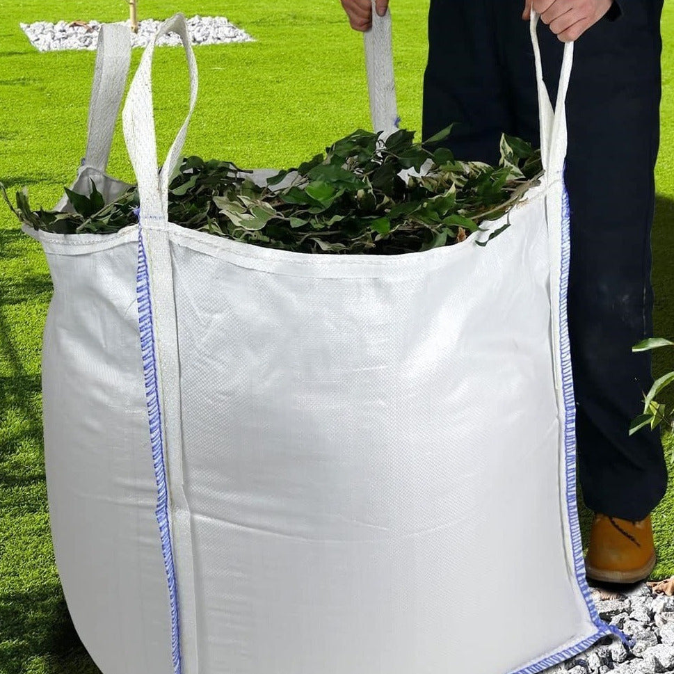 Bolsa Tejida Grado Premium Carga Máxima de 1000kg, adecuada para residuos de jardín, escombros y residuos industriales, 90x90x90 cm