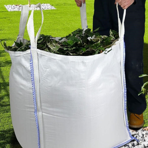 Bolsa Tejida Grado Premium Carga Máxima de 1000kg, adecuada para residuos de jardín, escombros y residuos industriales, 90x90x90 cm