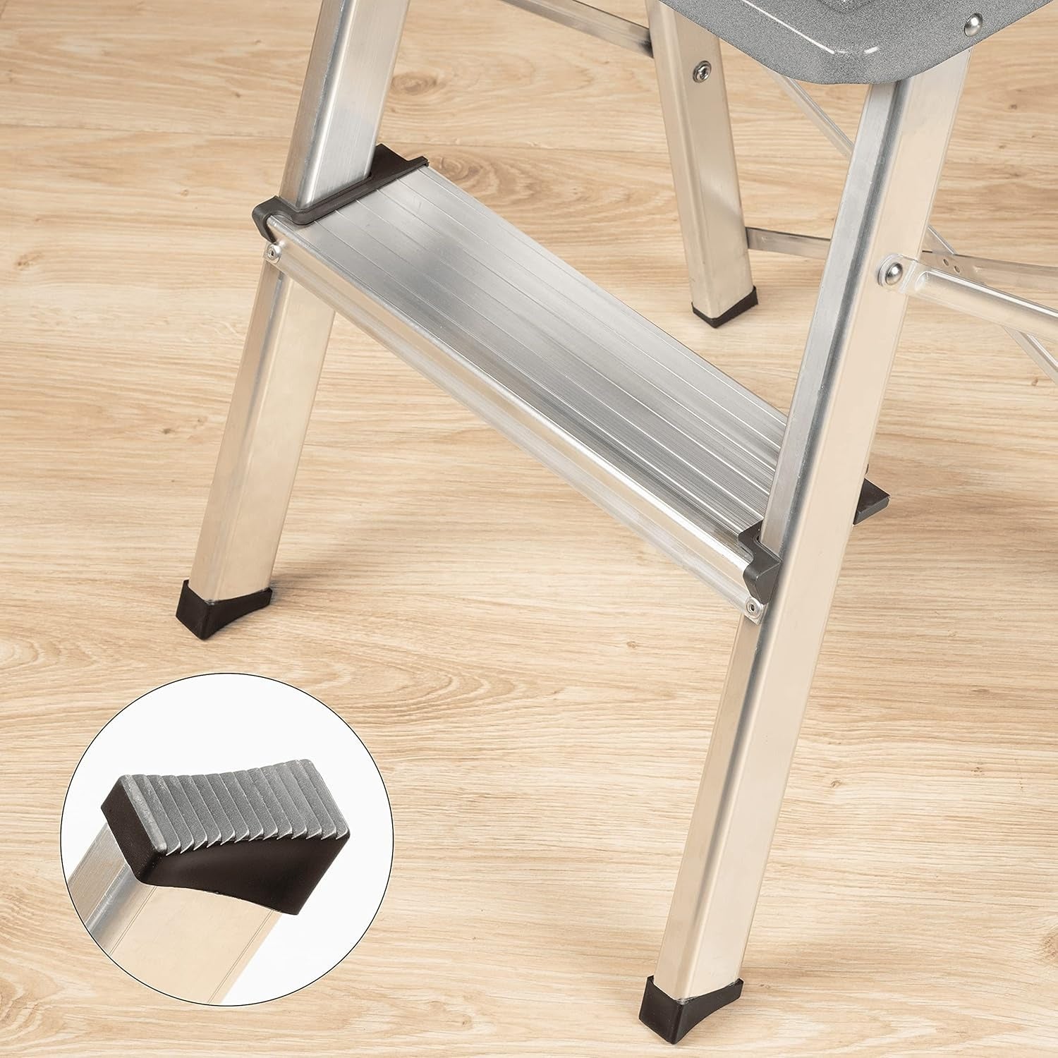 Escaleras Plegables Aluminio de Tijera Super Resistente hasta 150Kg, Acero y Aluminio Antideslizantes