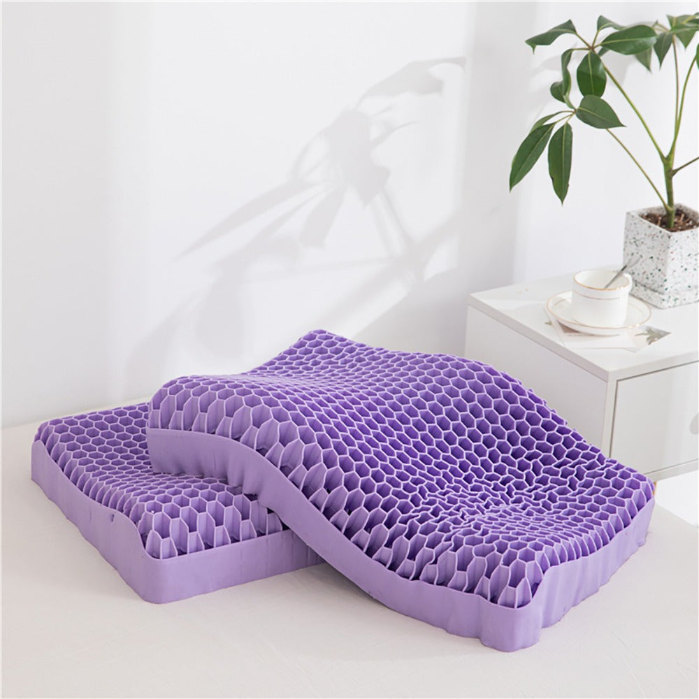 Almohada Cervical 3D con Estructura en Panal de Abeja, Funda de Poliéster Incluida, de 30 x 23 x 15 cm