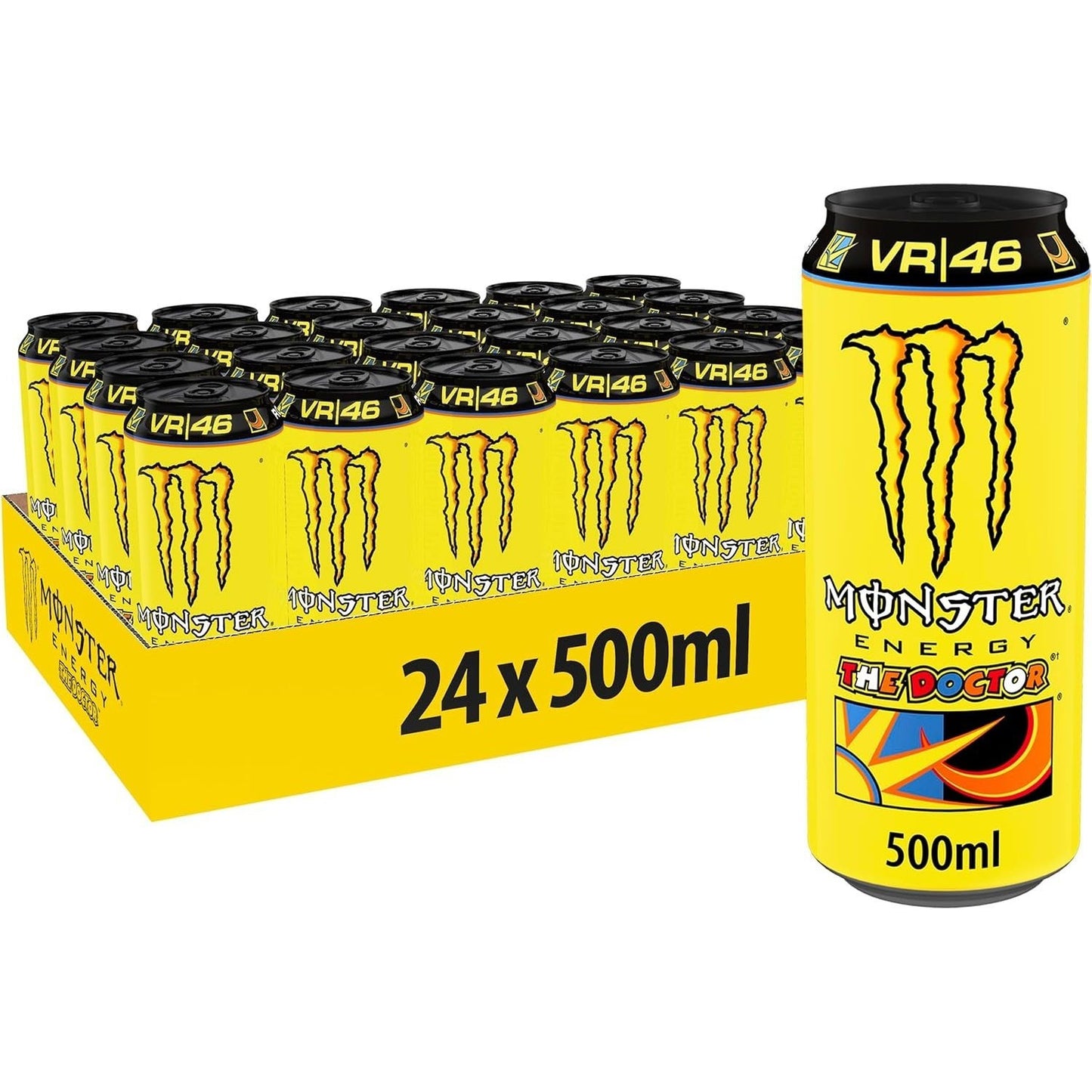 MONSTER ENERGY Bebida Energética, Refresco Energético, Pack 12/24 Latas de 500ml