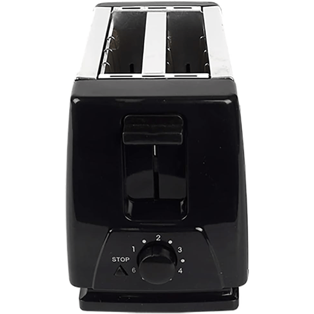 Tostadora de Pan de 2 Rebanadas, 6 Niveles de Tostado, Botón de Parado, Bandeja Recogemigas, Cuerpo de Acero Inoxidable, 800W