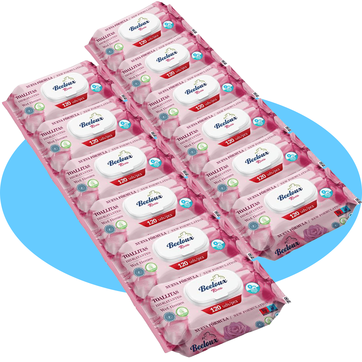 Toallitas Húmedas, Cuidado e Hidratación Profunda, Fibras Ultrasuaves ideales para Piel Sensible, Perfume Fresco, Packs de 3/6/9/12 Unidades, 360/720/1080/1440 Toallitas