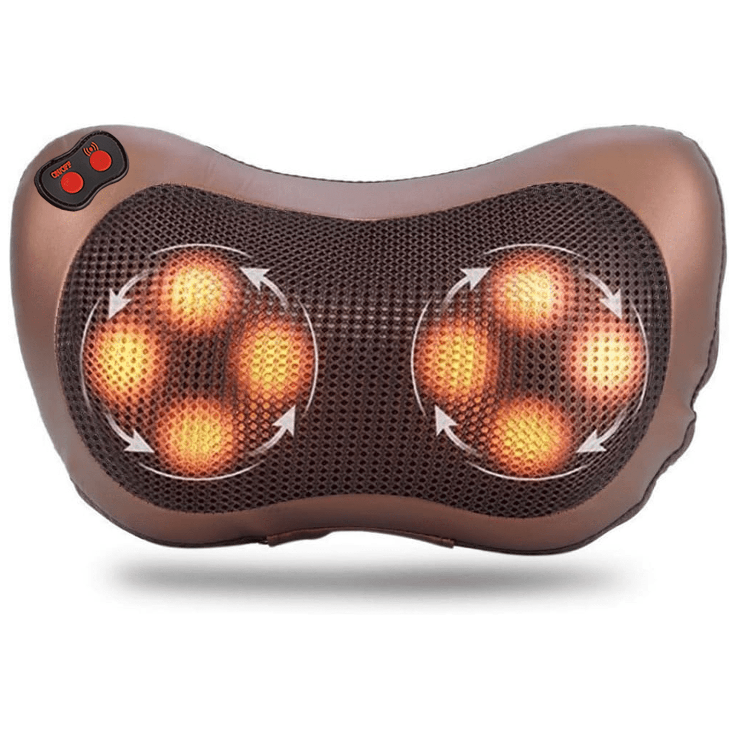 Almohada Masaje con 8 Cabezales de Masaje con Rotación Bidireccional, 3 Velocidades Ajustables, Función de Calor Suave, Ideal para Casa o Viajes, Perfecto para Cuello, Espalda, Piernas y Brazos, Diseño Ergonómico, Materiales Duraderos