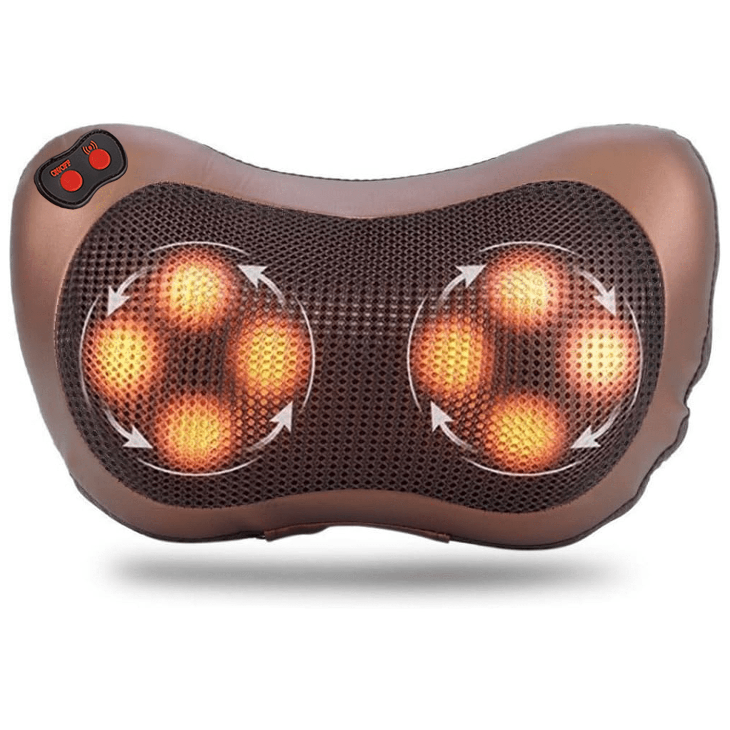 Almohada Masaje con 8 Cabezales de Masaje con Rotación Bidireccional, 3 Velocidades Ajustables, Función de Calor Suave, Ideal para Casa o Viajes, Perfecto para Cuello, Espalda, Piernas y Brazos, Diseño Ergonómico, Materiales Duraderos