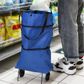 Carro Compra Plegable, Bolsa Carro Compra Plegable con Reudas, Gran Capacidad, Bolsa de Compras Multiusos, Facil de Llevar y Guardar, Hecho en Tela Oxford 600D Resistente, Fondo Reforzado, Dimensión Cerrado: 40 x 16 x 32 cm