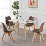 1/2/4/6 Unidad Sillas para Comedor, Sillas para Cocina con Asiento Blando, Tapizado y Patas Resistentes de Madera de Haya, Sillas Nórdicas