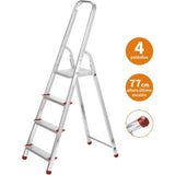 Escaleras Plegables Aluminio de Tijera Super Resistente hasta 150Kg, Acero y Aluminio Antideslizantes