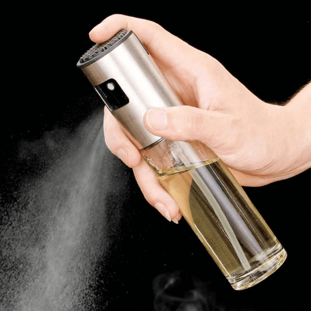 Spray Aceite Pulverizador 100ml, Spray Aceite Cristal Resistente, Ideal para Uso Diario, Vaporizador Aceite y Vinagre, 100ml