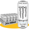 MONSTER ENERGY Ultra White Bebida Energética Sin Azúcar, 12/24 Latas de 500ml