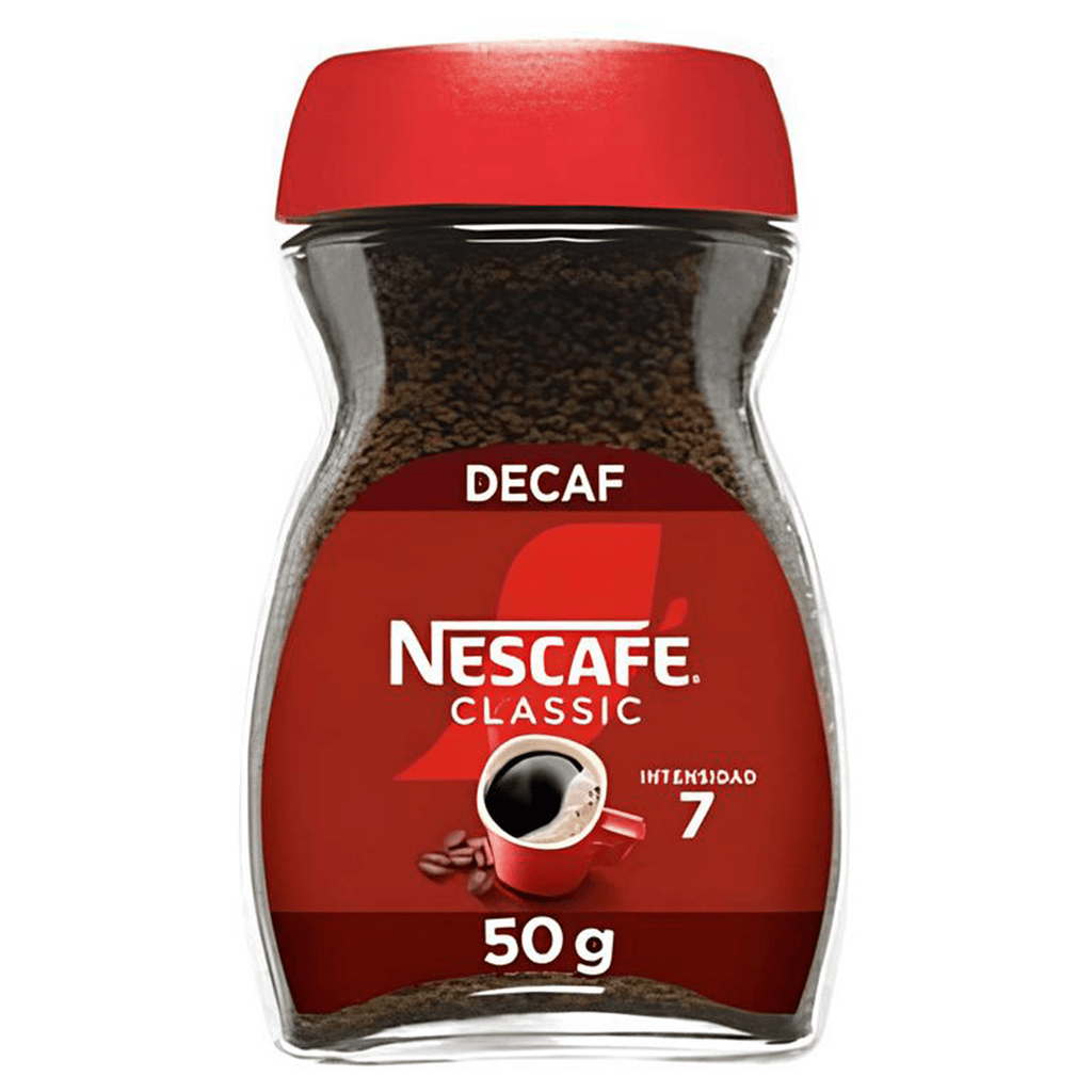 Nescafé Classic Descafeinado, Café Soluble Instantáneo 200g/100g/50g, Tueste Medio, Intensidad 7