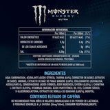 MONSTER ENERGY Ultra White Bebida Energética Cero Azúcar, 12/24 Latas de 500ml
