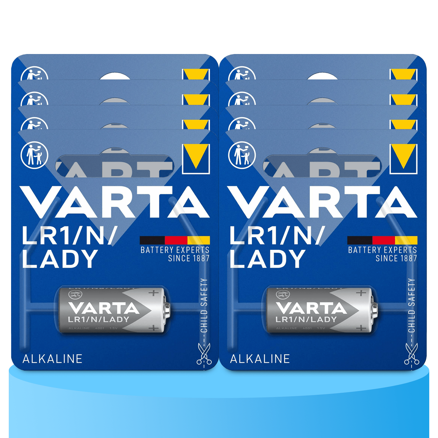 Pilas LR1/N/Lady Alcalinas de Alto Rendimiento, Larga Duración, Para Uso Diario, Ideal para Mandos a Distancia, Pequeñas Linternas, Timbres Inalámbricos, Juguetes, Equipos de Medición, Relojes y Temporizadores