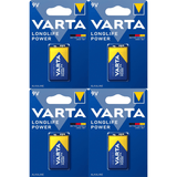 Pilas 9V Alcalinas, Pilas 9v Cuadradas de Alto Rendimiento, VARTA Longlife Power, Ultra Larga Duración, Energía Continua, Ideal para Detectores de Humo, Micrófonos Inalámbricos, Pedales de Guitarra, Multímetros, Electrodomésticos