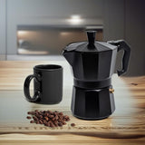 Cafetera Italiana de Aluminio Resistente con Asa de Bakelita Ergonómica y Aislante de Calor, Compatible con Gas, Vitrocerámica e Inducción, Octogonal