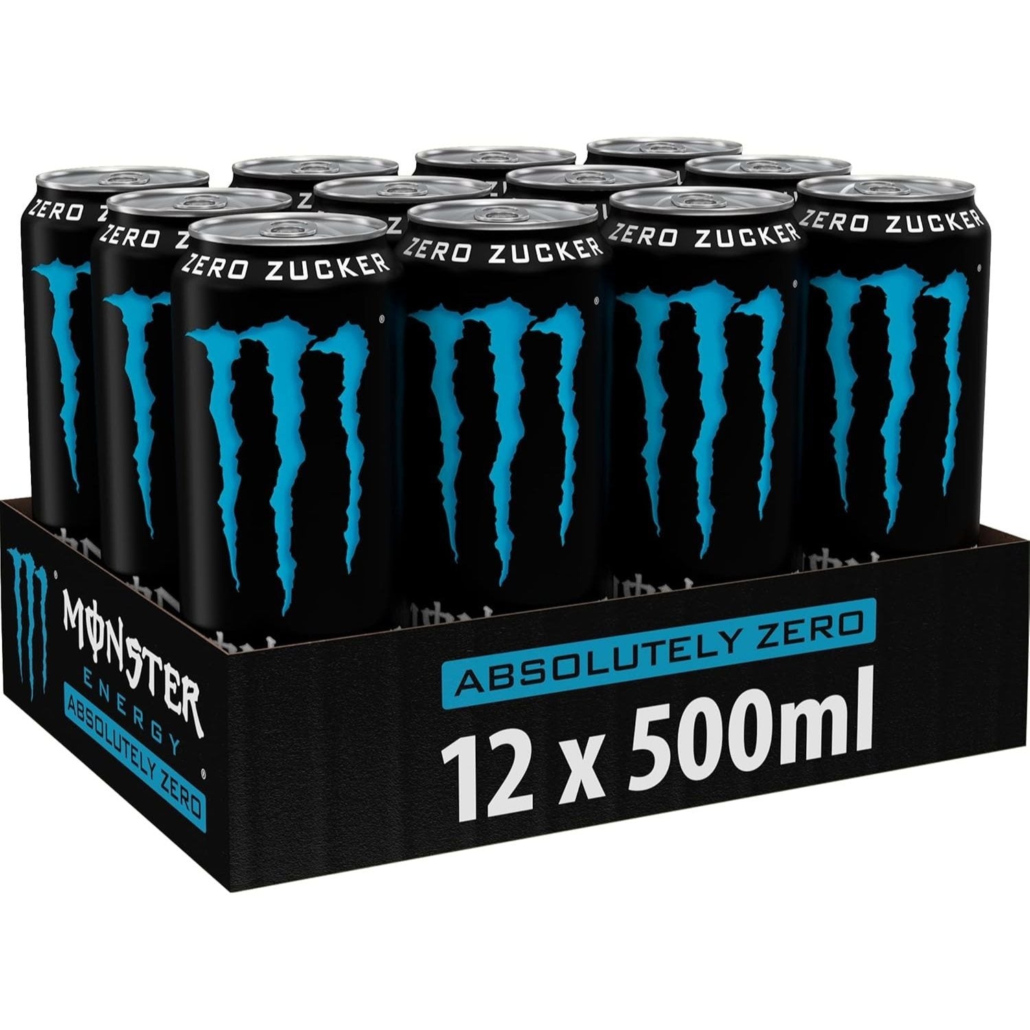 MONSTER ENERGY Bebida Energética, Refresco Energético, Pack 12/24 Latas de 500ml