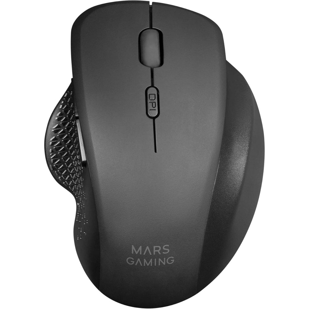 Mars Gaming MMWERGO, Ratón Inalámbrico Ergonómico, Sensor Óptico 3200 dpi, Switches Mecánicos KAILH, Ahorro Energía, Multiplataforma, PC, Mac, PS5, Xbox, Negro