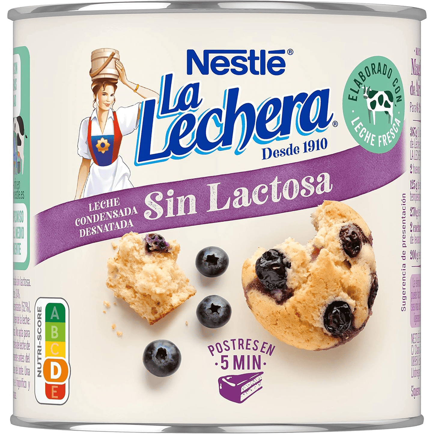 NESTLÉ LA LECHERA Leche Condensada Desnatada Sin Lactosa, Lata de 387g