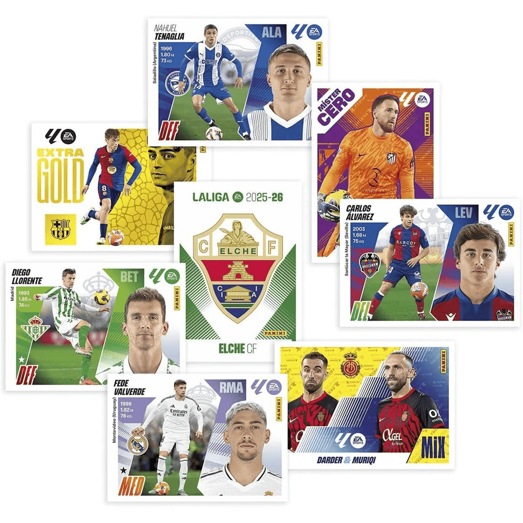 Pack 2 Cajas de 50 Sobres de Cromos LaLiga Este 2025-2026, 400 Cromos de Fútbol por Caja, Colección Oficial - PANINI
