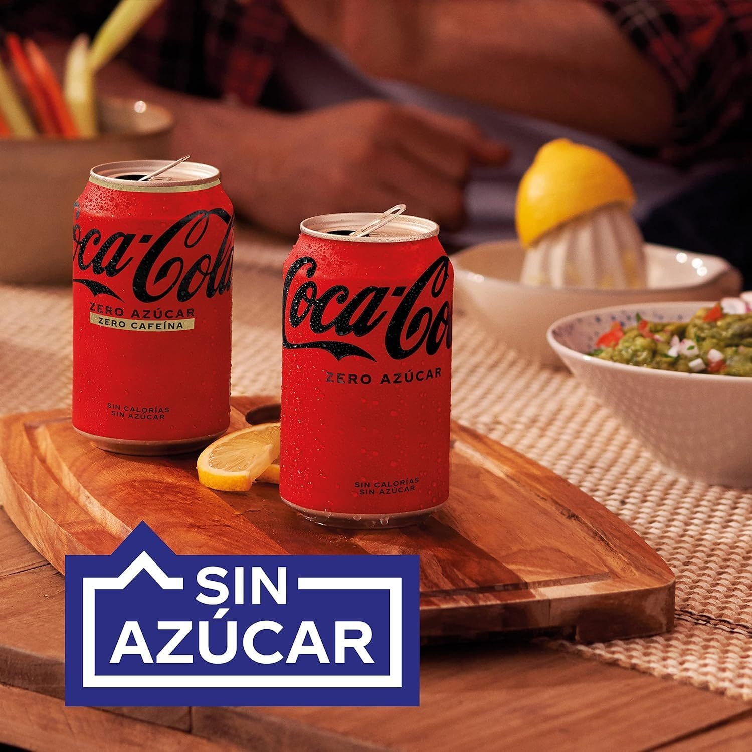 Coca-Cola Zero Azúcar Zero Cafeína, Refresco de Cola sin Azúcar, sin Cafeína y sin Calorías, Pack de 24 Latas de 330ml
