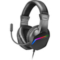 Mars Gaming MH122, Cascos Gaming FRGB Over Ear con Micrófono, Sonido HiFi, Cancelación de Sonido, Ultraligeros, PS4 PS5 Xbox Switch Switch 2 Tablet Windows Mac, Negro