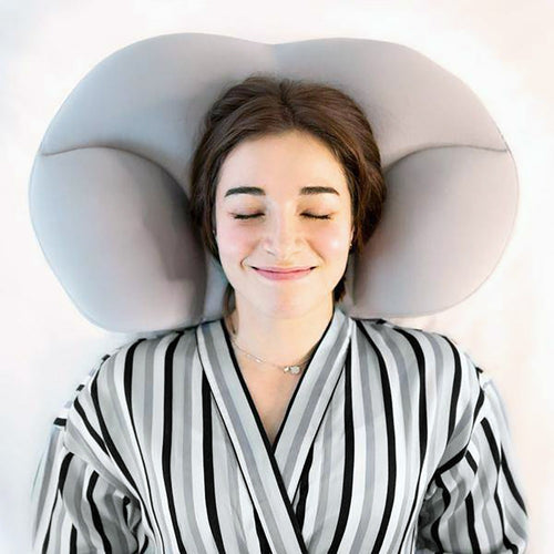 Almohada Nube Microperlas con Funda Desmontable, Lavable a Maquina, Perfecta para Mantener la Postura al Dormir, de 38 × 15 × 27 cm