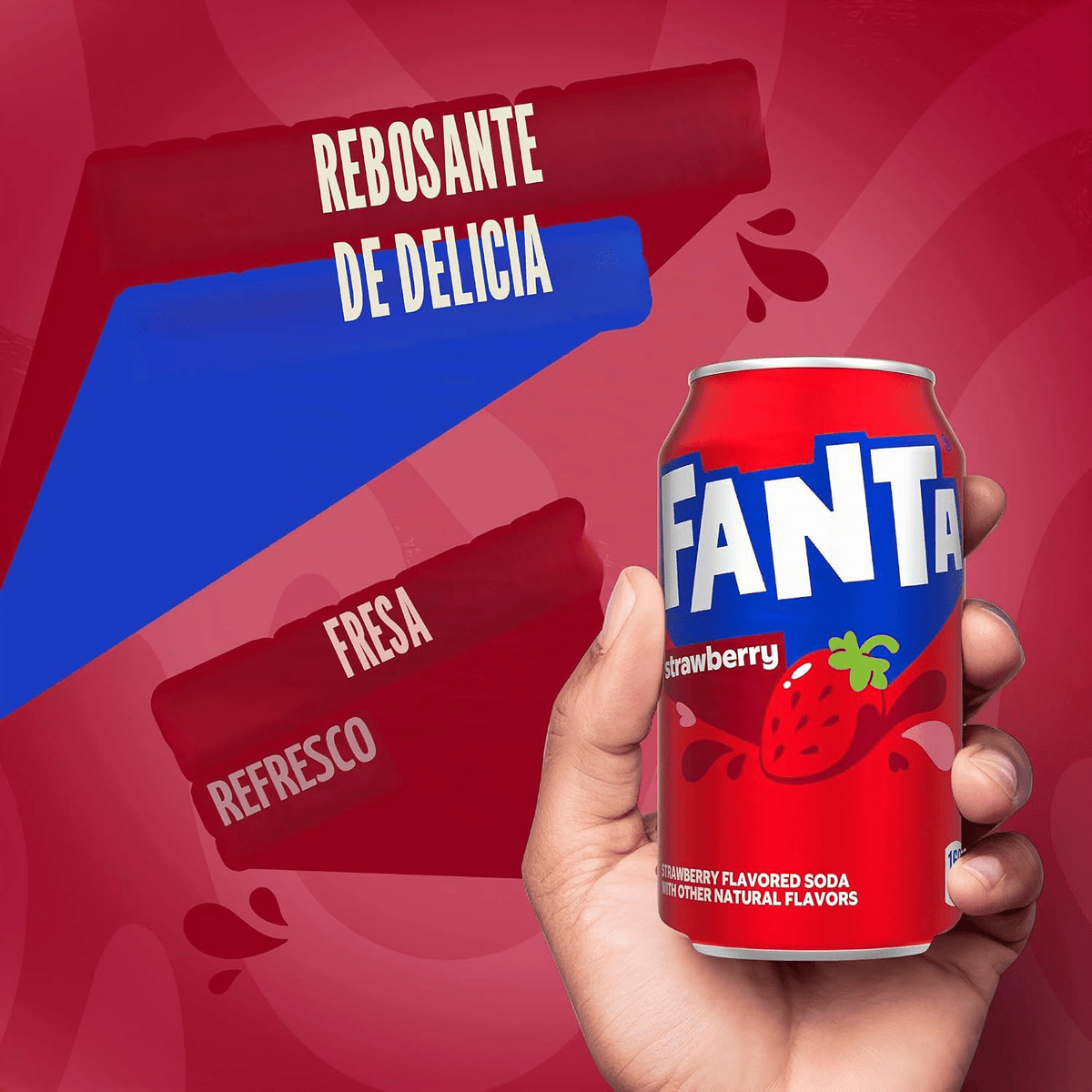 Fanta Fresa, Refresco con Sabor a Fresa, Pack Ahorro de 24 Latas de 330ml