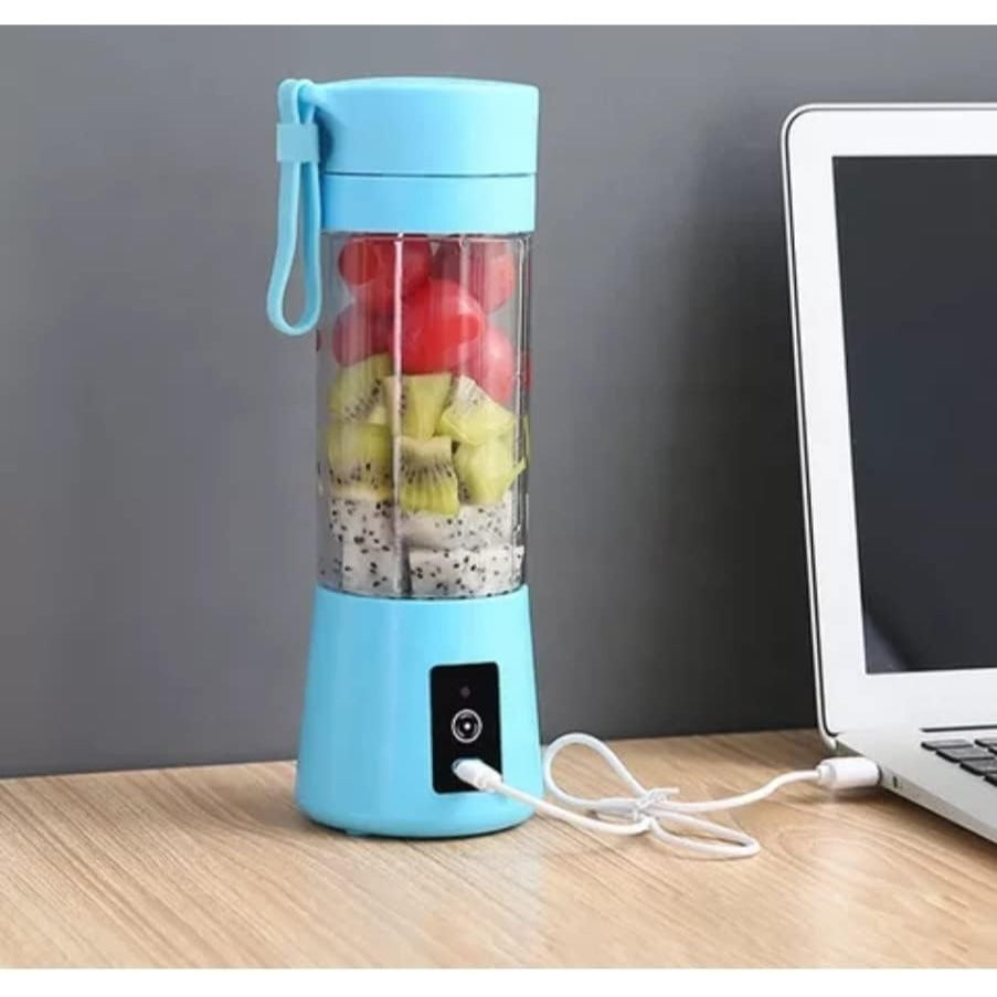 Licuadora Portatil Zumos y Batidos, Batidora para Frutas y Verduras, 6 Cuchillas de Acero, Vaso de 380ml de Capacidad, Ideal para Llevar, Cable de Carga USB, Batería de 800 mAh, 22000 RPM