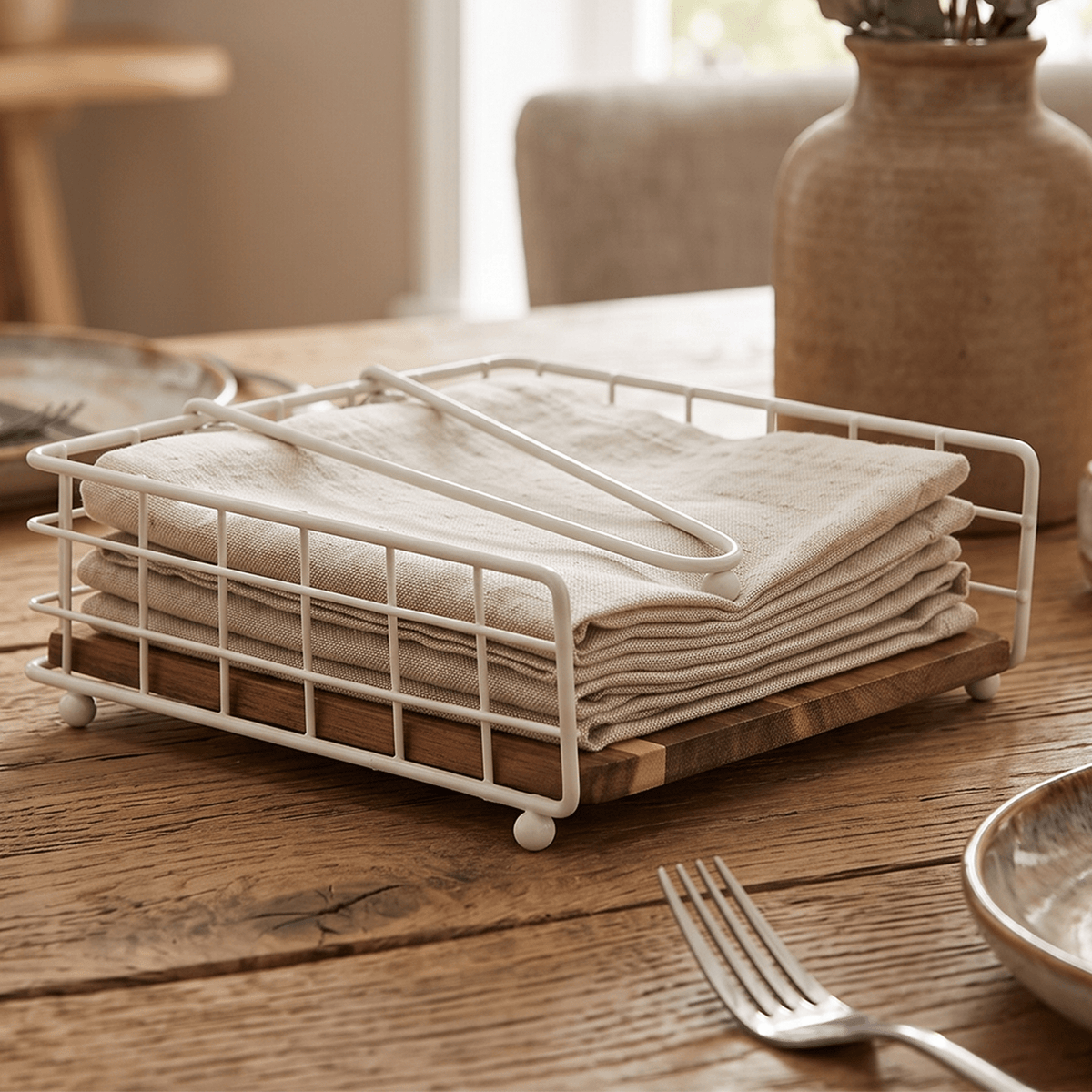 Servilletero Mesa, Diseño Industrial de Metal, Ideal para Cocina, Comedor, Picnic, Bar, uso Interior y Exterior