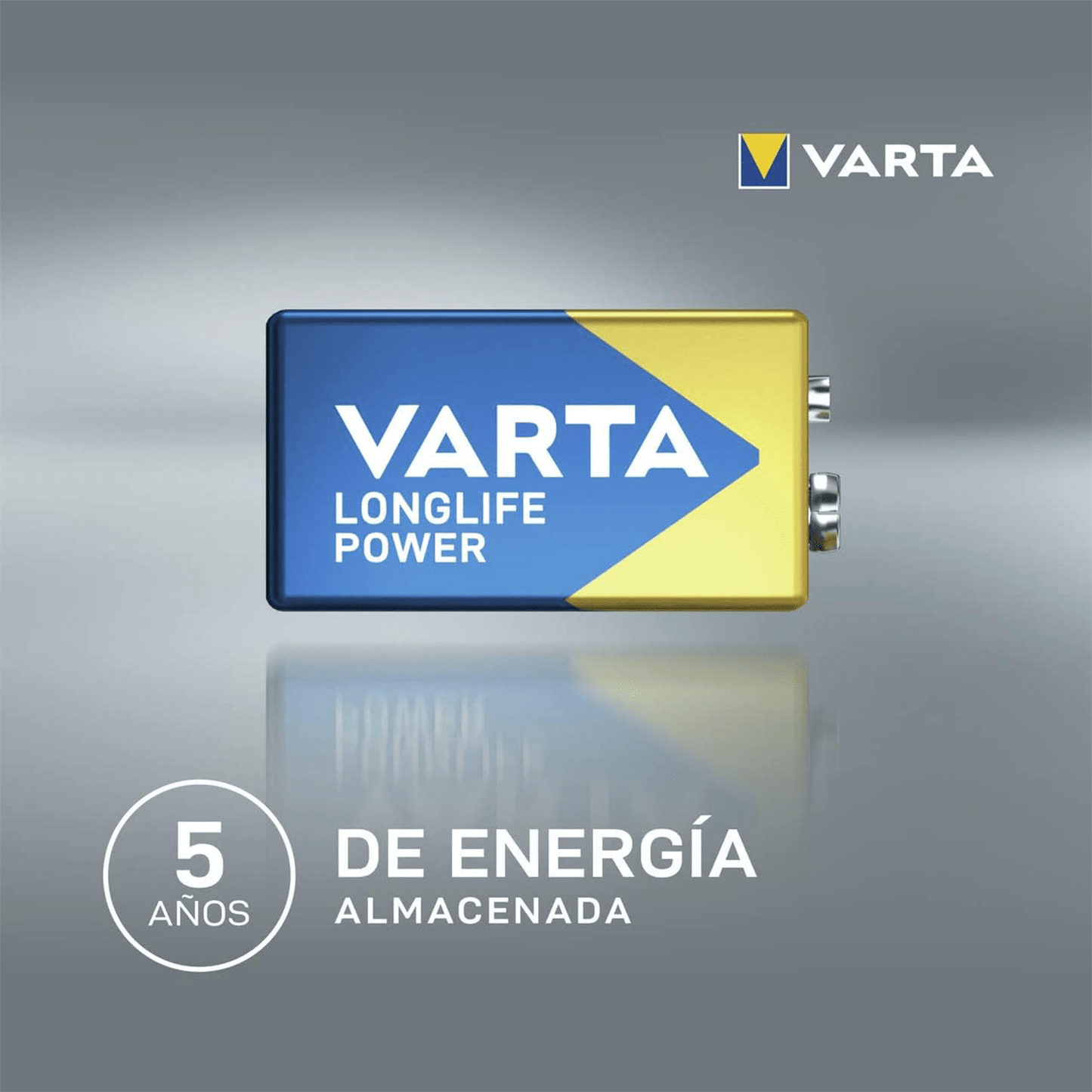 Pilas 9V Alcalinas, Pilas 9v Cuadradas de Alto Rendimiento, VARTA Longlife Power, Ultra Larga Duración, Energía Continua, Ideal para Detectores de Humo, Micrófonos Inalámbricos, Pedales de Guitarra, Multímetros, Electrodomésticos