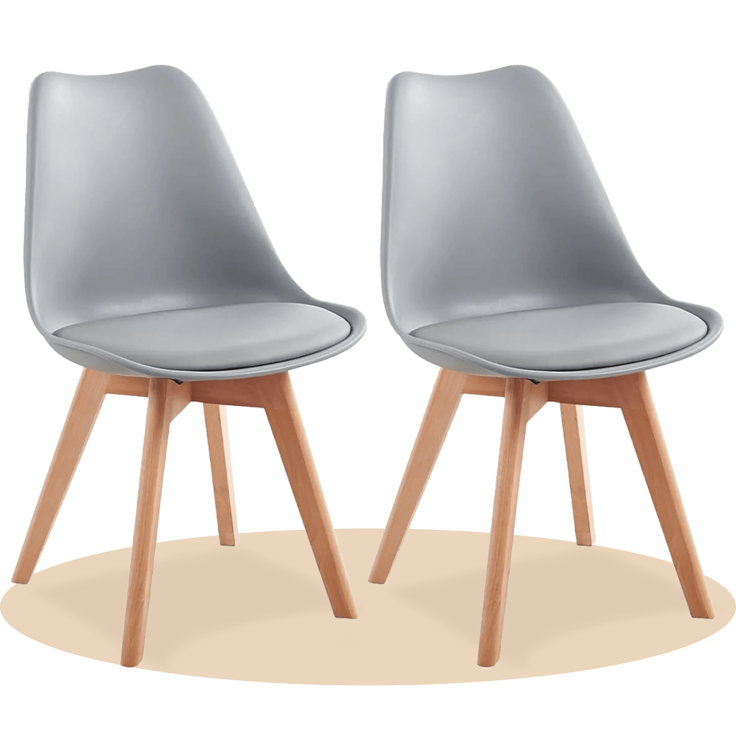 1/2/4/6 Unidad Sillas para Comedor, Sillas para Cocina con Asiento Blando, Tapizado y Patas Resistentes de Madera de Haya, Sillas Nórdicas