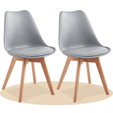1/2/4/6 Unidad Sillas para Comedor, Sillas para Cocina con Asiento Blando, Tapizado y Patas Resistentes de Madera de Haya, Sillas Nórdicas
