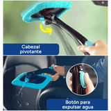Limpiaparabrisas de Coche Extensible, Recargable con Agua, Cabezal Pivotante, Incluye 2 Microfibras Reutilizables, Mango de ABS, Llega a todos los Rincones sin Esfuerzo, Diseño Ergonómico para Limpiar el Parabrisas de forma Rápida y Fácil
