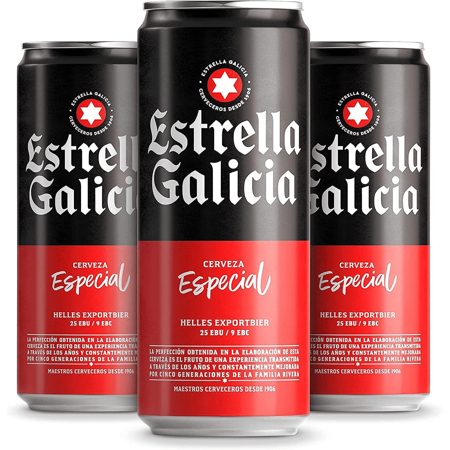Estrella Galicia Especial, Cerveza Lager Especial, Cerveza 24 Latas de 500 ml, Sabor Ligero y Amargo, Aroma a Lúpulo, 5,5% Volumen de Alcohol