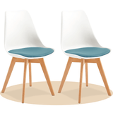 1/2/4/6 Unidad Sillas para Comedor, Sillas para Cocina con Asiento Blando, Tapizado y Patas Resistentes de Madera de Haya, Sillas Nórdicas