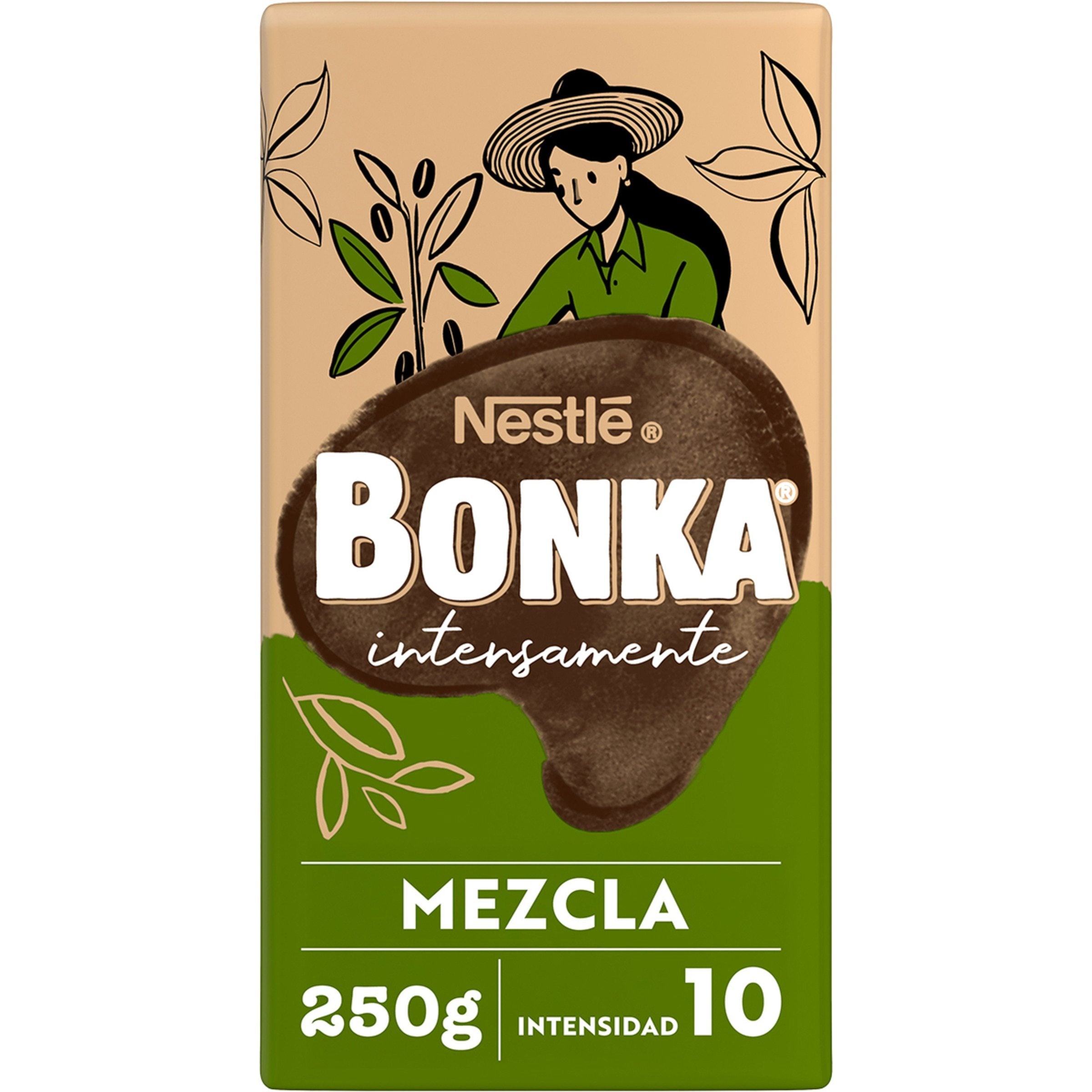 Nestlé Bonka Café Molido Mezcla de Cultivo Sostenible, Intensidad 10, Paquete de 250g