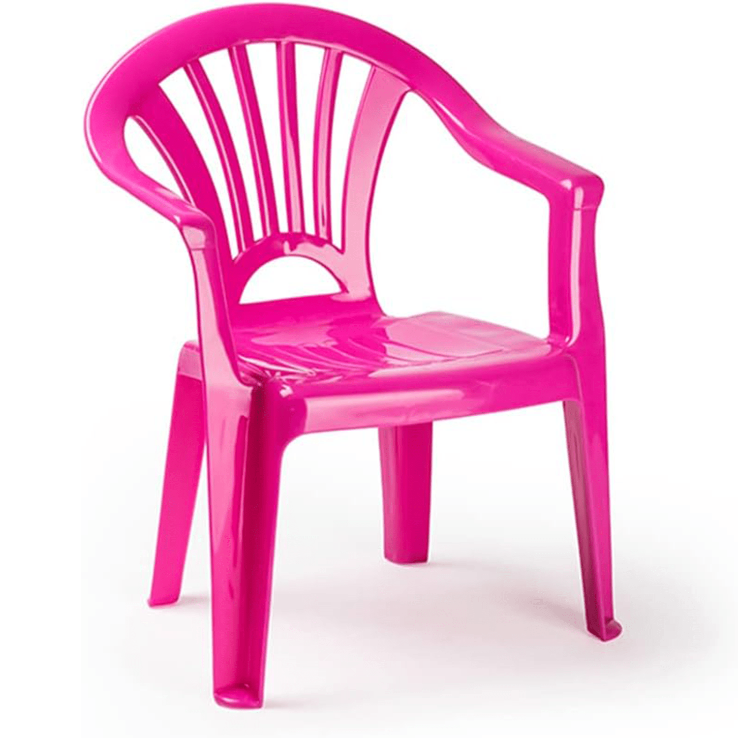 Silla Infantil Plástico para Niños, Color Rosa, Fácil de Limpiar, Resistente y Cómoda, 28 x 36 x 50 cm