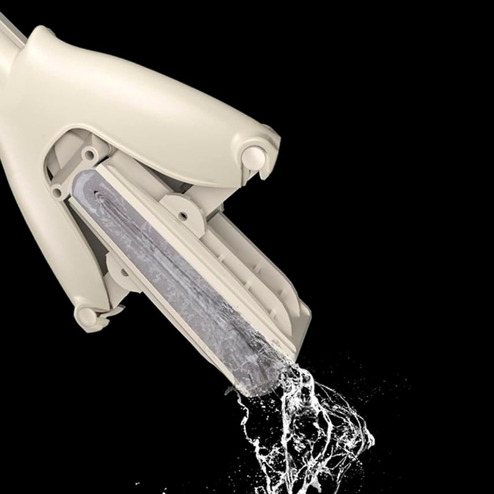 Mopa Esponja Autoescurrido, Fregona Mopa Esponja Autoescurrible para Limpiar Suelos, Paredes, Ventanas, Techos y Muebles. Limpia en Seco y Mojado, Fabricado en PP, Acero y Esponja de PVA, Barre y Fiega a la Vez, Medidas Cabezal: 33cm, Medidas Mango: 120cm