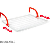 Tendedero Balcón con Gran Superficie de Tendido, para Balcones y Radiadores, Máxima Resistencia al Sol y a la Intemperie, Hecho de Resina Resistente, Aguanta el Peso de la Ropa, Extensible, Compacto y con Tamaño Optimizado