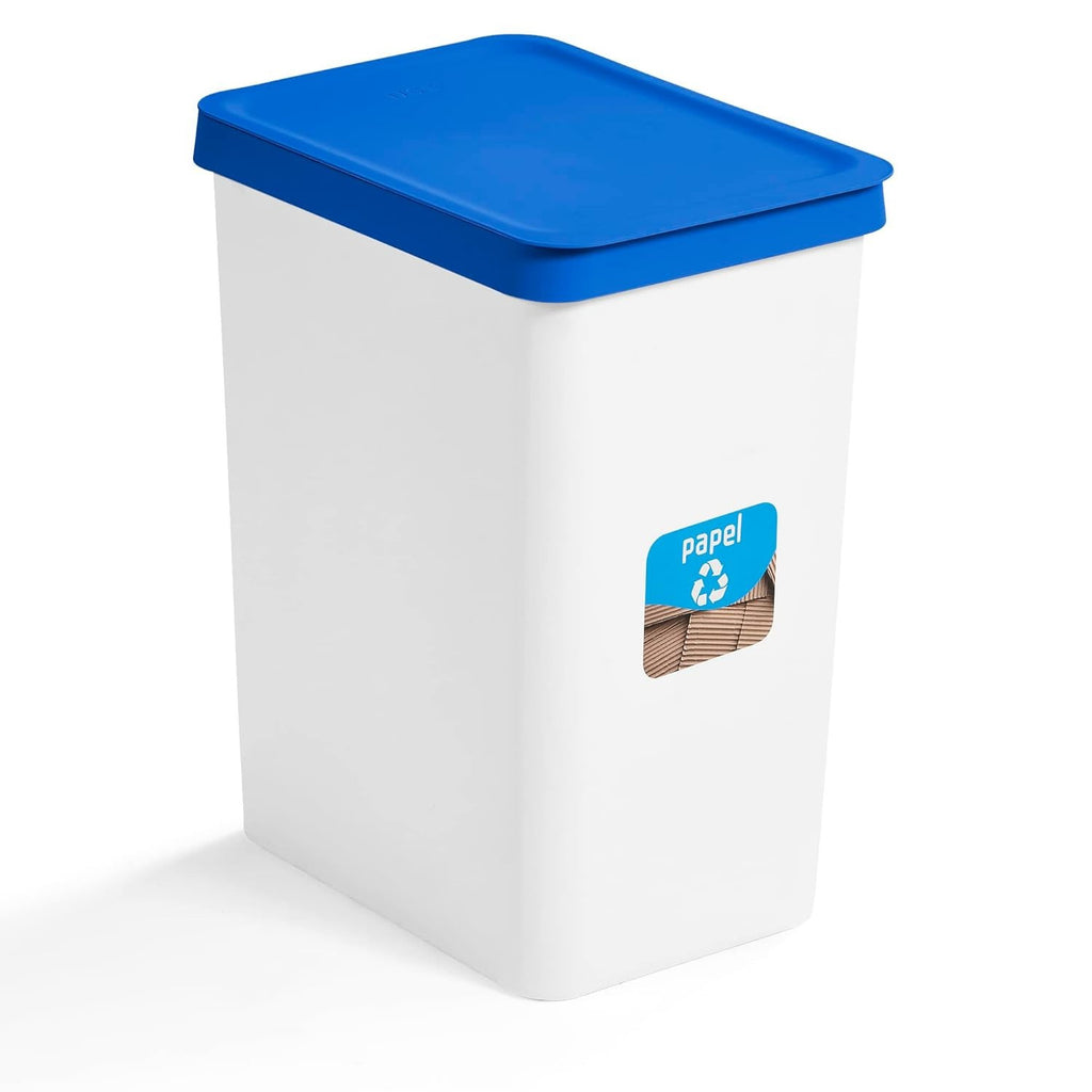 Cubo Basura Cocina de Plástico Resistente, 30L, Cubos de Basura Reciclaje