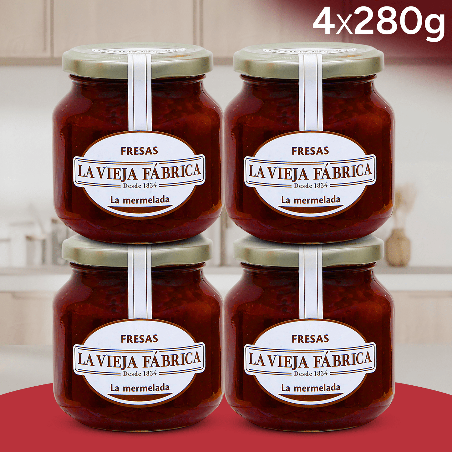 Mermelada de Fresa Tradicional La Vieja Fábrica, Tarro de 280gr
